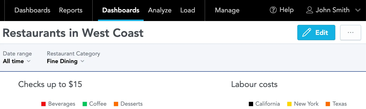 Custom filter bar.